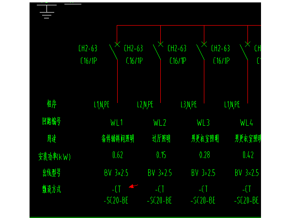 怎么从图纸中知道水电安装是明装或者暗装?