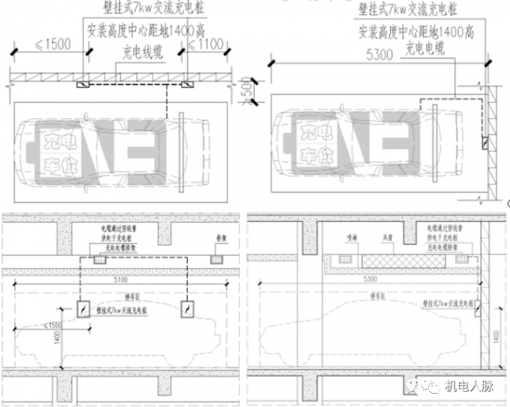 地库充电桩的设计与安装,很实用!