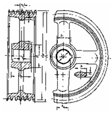 普通V带轮的常见结构