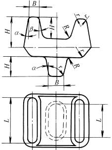 模锻件结构设计:锤上模锻件外模锻斜度α值